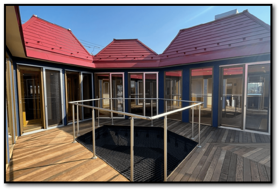 意匠と書かれた緑の背景の吹き出し