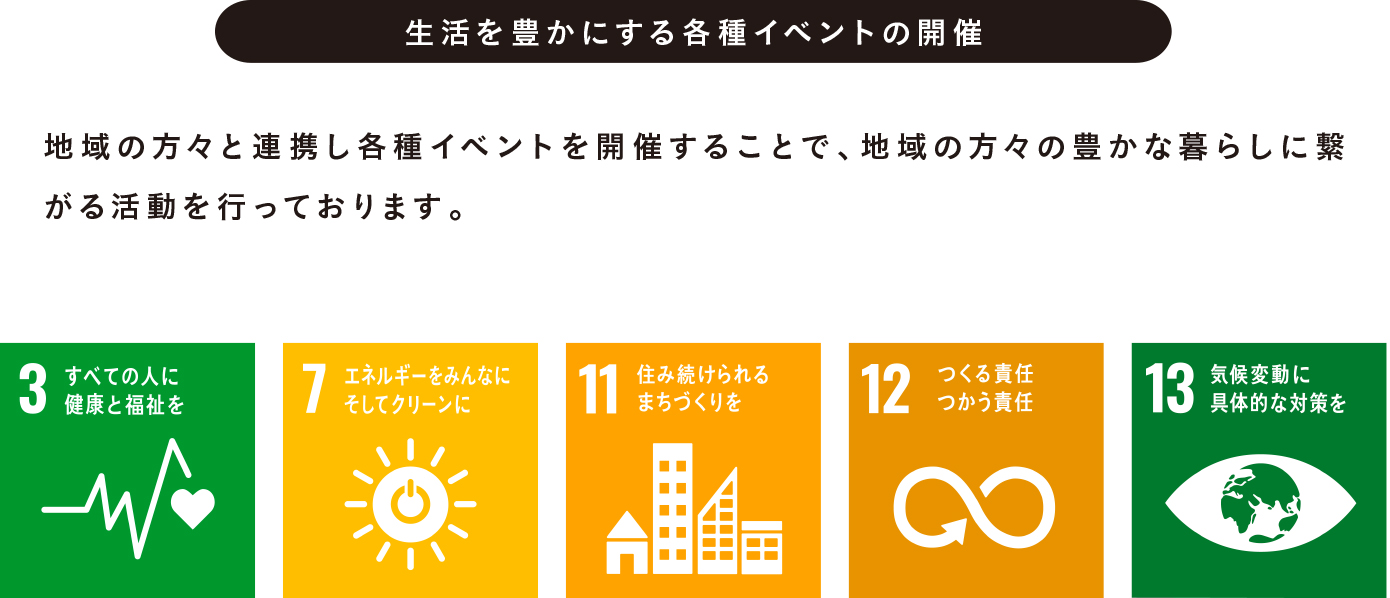 生活を豊かにする各種イベントの開催