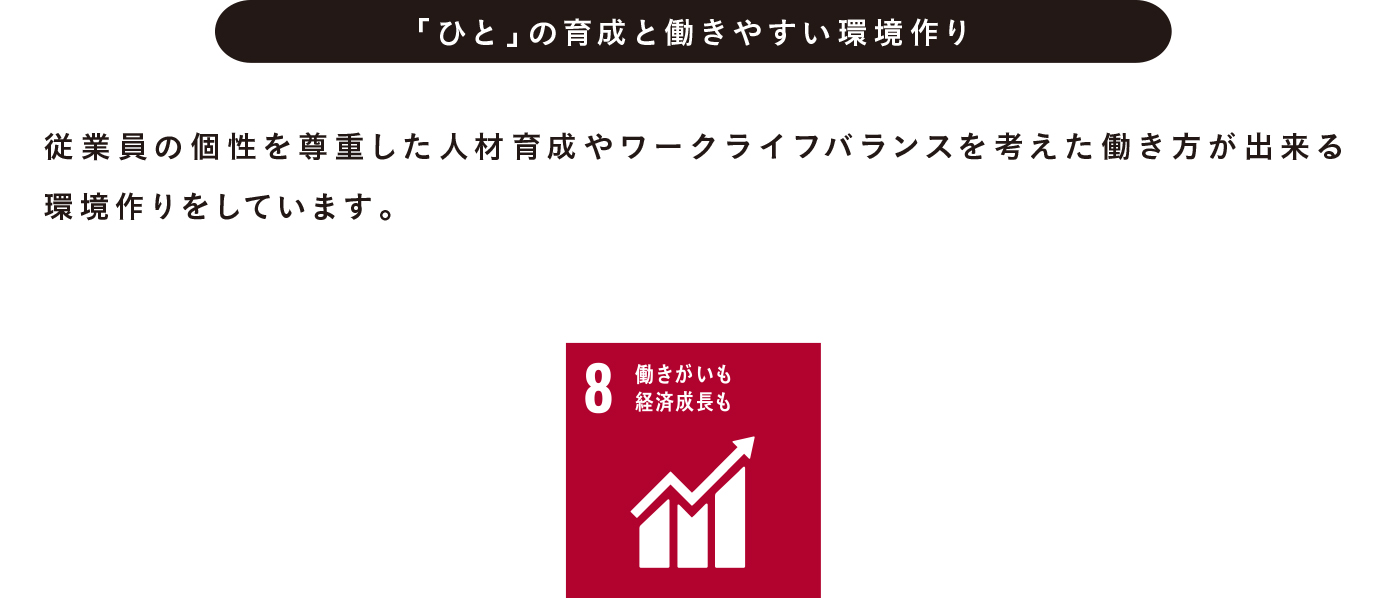 「ひと」の育成と働きやすい環境作り