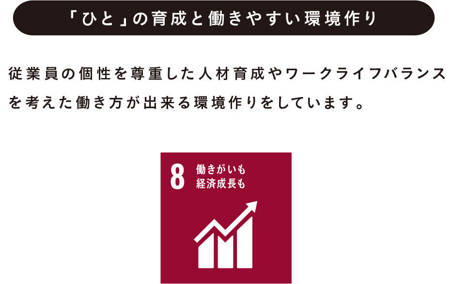 「ひと」の育成と働きやすい環境作り